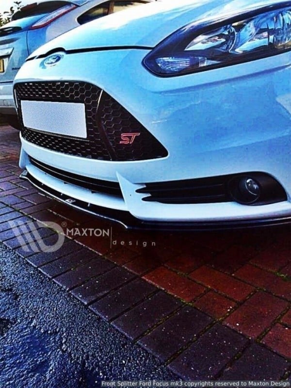MAXTON DESIGN - Spoiler pod Predný náraznik   V.1 Ford Focus ST Mk3 , Čierny lesk – Obrázok 4