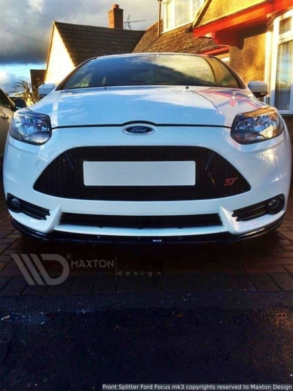 MAXTON DESIGN - Spoiler pod Predný náraznik   V.1 Ford Focus ST Mk3 , Čierny lesk – Obrázok 5