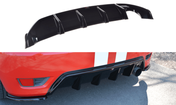 MAXTON DESIGN - Difúzor zadného náraznika  Ford Fiesta ST Mk6 , Čierny lesk
