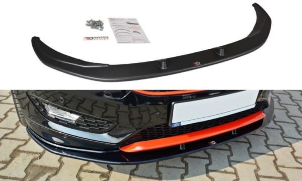 MAXTON DESIGN - Spoiler pod Predný náraznik   V.1 Ford Focus ST-Line Mk3 FL , Čierny lesk