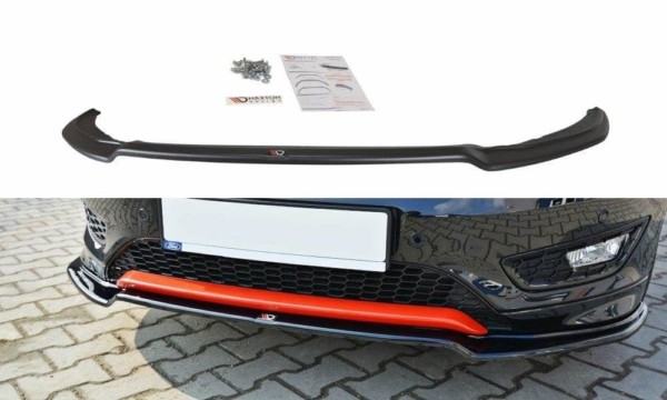 MAXTON DESIGN - Spoiler pod Predný náraznik   V.2 Ford Focus ST-Line Mk3 FL , Čierny lesk