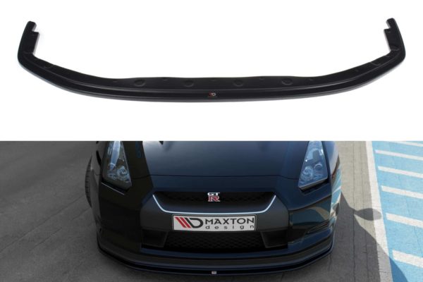 MAXTON DESIGN - Spoiler pod Predný náraznik   V.2 NISSAN GT-R PREFACE COUPE (R35-SERIES) , Čierny lesk