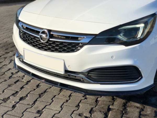 MAXTON DESIGN - Spoiler pod Predný náraznik   V.1 OPEL ASTRA K OPC-LINE , Čierny lesk