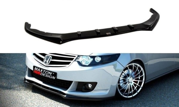 MAXTON DESIGN - Spoiler pod Predný náraznik   HONDA ACCORD MK 8 PREFACE MODEL , Čierny lesk
