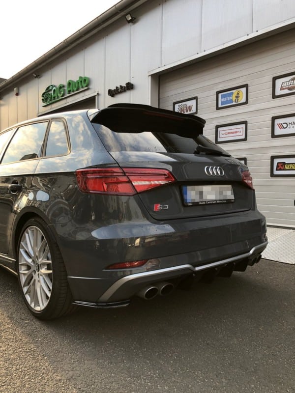 MAXTON DESIGN - Bočné difúzory zadného náraznika Audi S3 8v Facelift , Čierny lesk – Obrázok 2