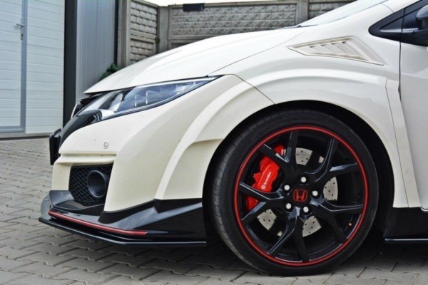 MAXTON DESIGN - Spoiler pod Predný náraznik   v.1 HONDA CIVIC IX TYPE R , Čierny lesk – Obrázok 4