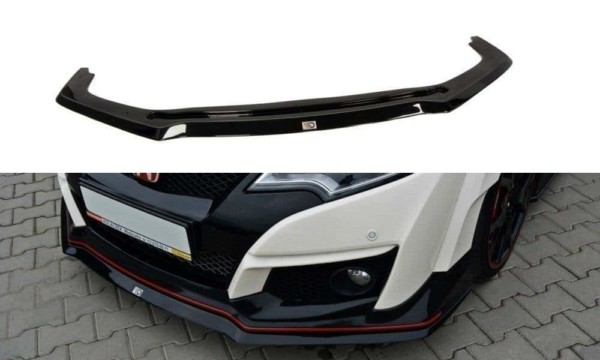 MAXTON DESIGN - Spoiler pod Predný náraznik   v.2 HONDA CIVIC IX TYPE R , Čierny lesk