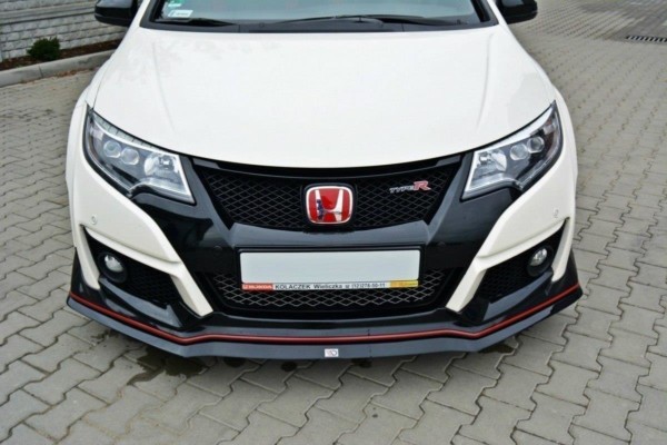 MAXTON DESIGN - Spoiler pod Predný náraznik   v.2 HONDA CIVIC IX TYPE R , Čierny lesk – Obrázok 3