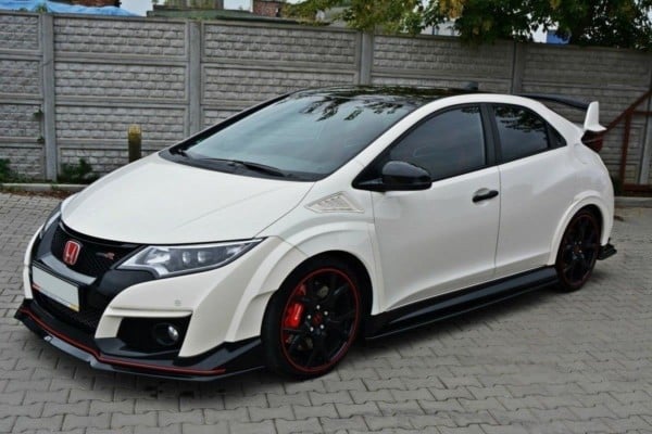 MAXTON DESIGN - Spoiler pod Predný náraznik   v.2 HONDA CIVIC IX TYPE R , Čierny lesk – Obrázok 5