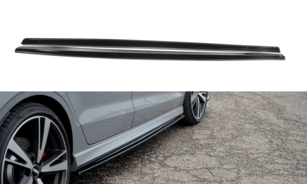 MAXTON DESIGN - Lišty pod prahy Audi RS3 8V FL Sedan , Čierny lesk