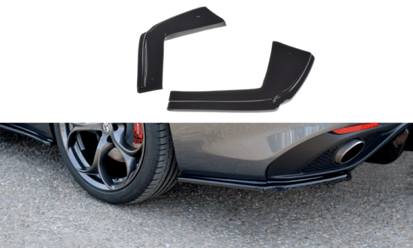 MAXTON DESIGN - Bočné difúzory zadného náraznika ALFA ROMEO GIULIA VELOCE , Čierny lesk