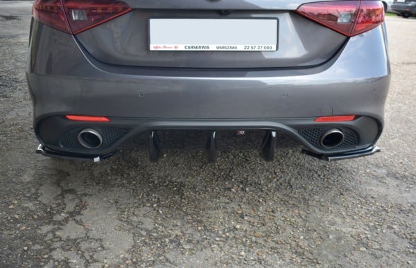 MAXTON DESIGN - Difúzor zadného náraznika  ALFA ROMEO GIULIA VELOCE , Čierny lesk ROZBALENÝ TOVAR – Obrázok 4