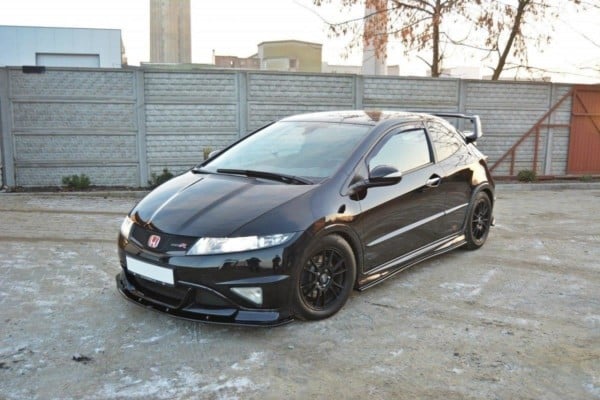 MAXTON DESIGN - Spoiler pod Predný náraznik   HONDA CIVIC VIII TYPE R GP , Čierny lesk – Obrázok 5