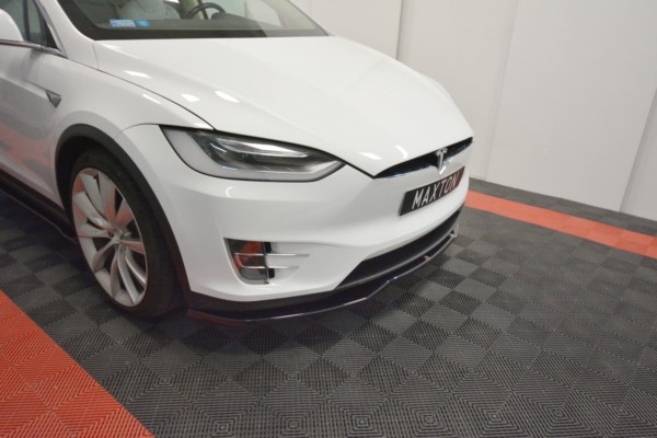 MAXTON DESIGN - Spoiler pod Predný náraznik   V.2 TESLA MODEL X , Čierny lesk – Obrázok 4