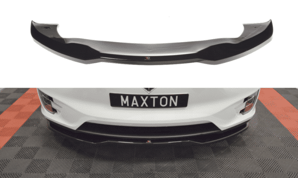 MAXTON DESIGN - Spoiler pod Predný náraznik V.2 TESLA MODEL X , Čierny lesk