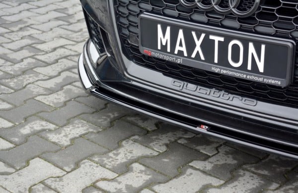 MAXTON DESIGN - Spoiler pod Predný náraznik   V.2 Audi RS3 8V FL Sportback , Čierny lesk – Obrázok 4