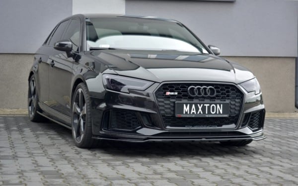 MAXTON DESIGN - Spoiler pod Predný náraznik   V.2 Audi RS3 8V FL Sportback , Čierny lesk – Obrázok 2