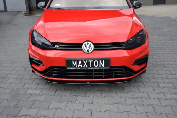 MAXTON DESIGN - Spoiler pod Predný náraznik   V.5 VW Golf 7 R / R-Line Facelift , Čierny lesk – Obrázok 2