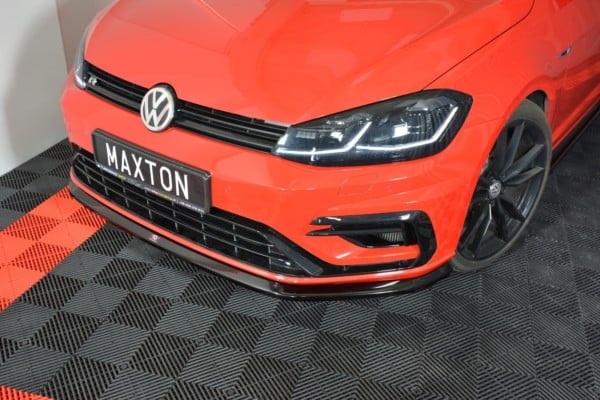MAXTON DESIGN - Spoiler pod Predný náraznik   V.6 VW Golf 7 R / R-Line Facelift , Čierny lesk – Obrázok 3
