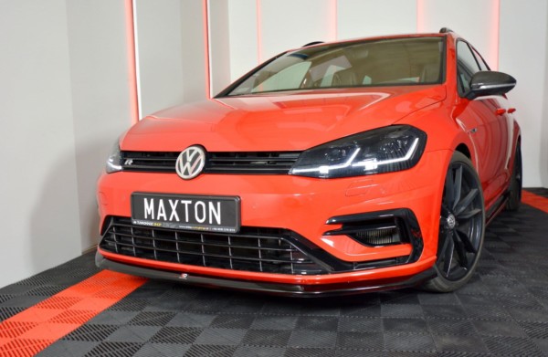 MAXTON DESIGN - Spoiler pod Predný náraznik   V.6 VW Golf 7 R / R-Line Facelift , Čierny lesk – Obrázok 2