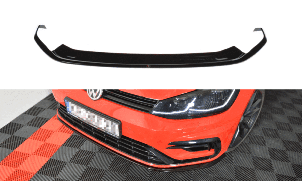 MAXTON DESIGN - Spoiler pod Predný náraznik   V.7 VW Golf 7 R / R-Line Facelift , Čierny lesk