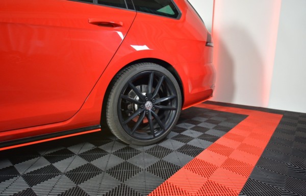 MAXTON DESIGN - Bočné difúzory zadného náraznika V.2 VW GOLF 7 R VARIANT FACELIFT , Čierny lesk – Obrázok 3