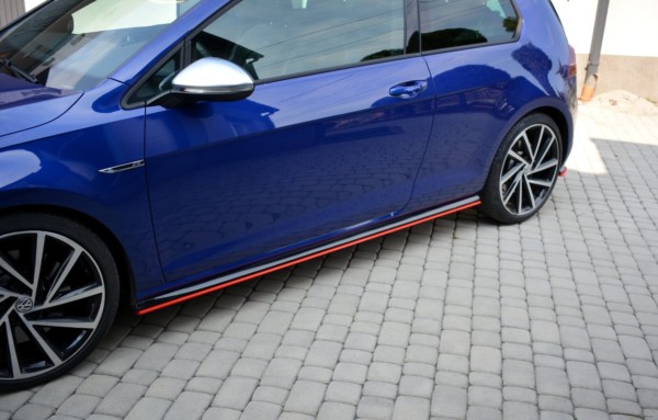 MAXTON DESIGN - Lišty pod prahy V.2 VW Golf 7 R / R-Line Facelift , Čierny lesk – Obrázok 4