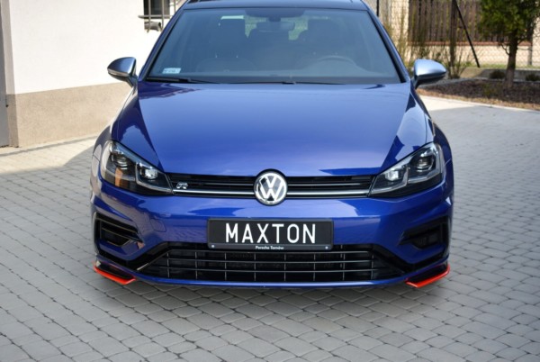 MAXTON DESIGN - Spoiler pod Predný náraznik   V.8 VW Golf 7 R / R-Line Facelift , Čierny lesk – Obrázok 3