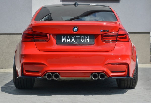 MAXTON DESIGN - Bočné difúzory zadného náraznika V.1 vhodné pre BMW M3 F80 , Čierny lesk – Obrázok 3