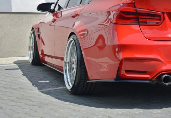 MAXTON DESIGN - Bočné difúzory zadného náraznika V.1 vhodné pre BMW M3 F80 , Čierny lesk – Obrázok 4