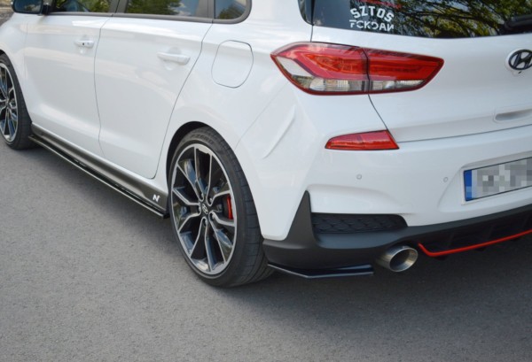 MAXTON DESIGN - Bočné difúzory zadného náraznika HYUNDAI I30 Mk3 N , Čierny lesk – Obrázok 3