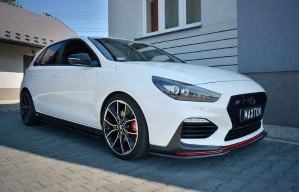MAXTON DESIGN - Spoiler pod Predný náraznik   V.2 Hyundai I30 N Mk3 Hatchback / Fastback , Čierny lesk – Obrázok 2