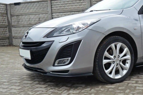 MAXTON DESIGN - Spoiler pod Predný náraznik   MAZDA 3 MK2 SPORT (PREFACE) , Čierny lesk – Obrázok 2