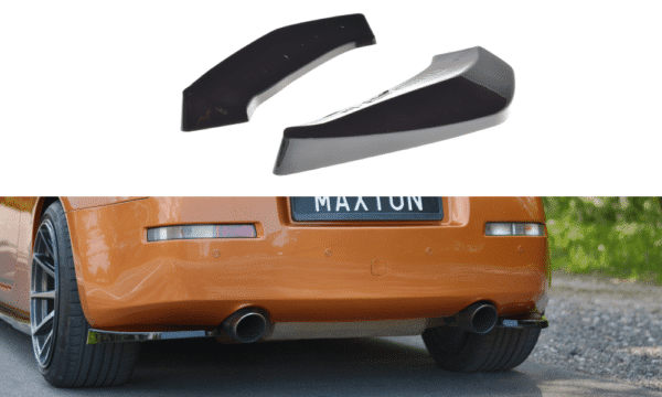 MAXTON DESIGN - Bočné difúzory zadného náraznika NISSAN 350Z , Čierny lesk