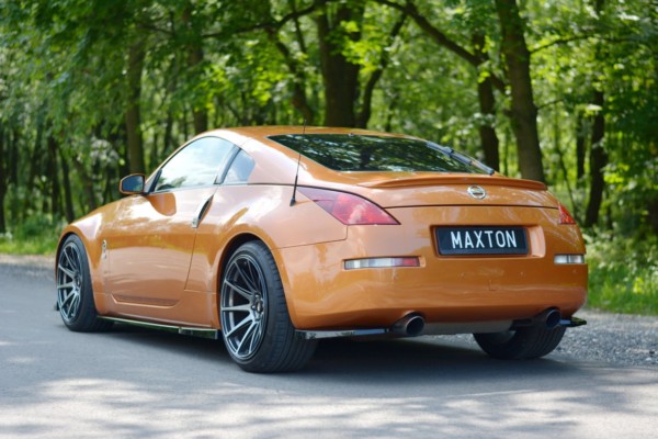 MAXTON DESIGN - Bočné difúzory zadného náraznika NISSAN 350Z , Čierny lesk – Obrázok 2