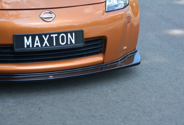 MAXTON DESIGN - Spoiler pod Predný náraznik   NISSAN 350Z , Čierny lesk – Obrázok 4