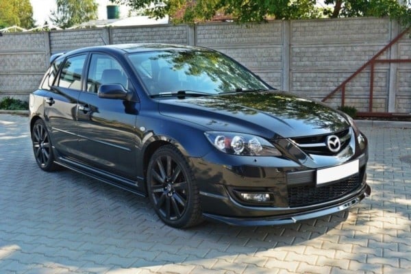 MAXTON DESIGN - Spoiler pod Predný náraznik   MAZDA 3 MPS MK1 (PREFACE) , Čierny lesk – Obrázok 4