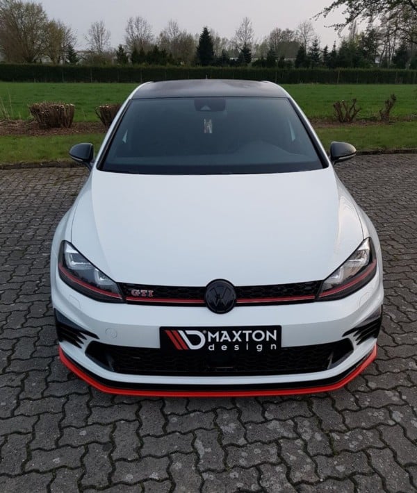 MAXTON DESIGN - Spoiler pod Predný náraznik   VW GOLF Mk7 GTI CLUBSPORT , RED – Obrázok 2