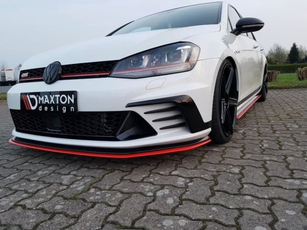 MAXTON DESIGN - Spoiler pod Predný náraznik   VW GOLF Mk7 GTI CLUBSPORT , RED – Obrázok 5