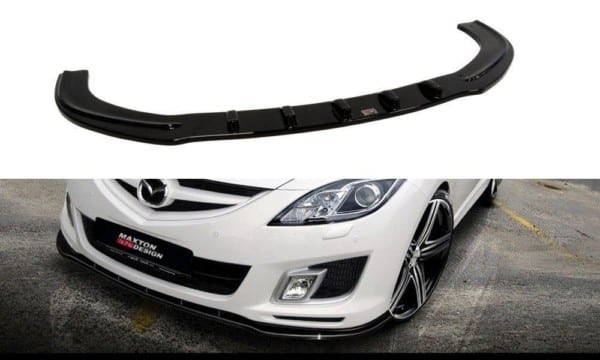 MAXTON DESIGN - Spoiler pod Predný náraznik   MAZDA 6 MK2 (FOR DYNAMIC SPORT VERSION) , Čierny lesk
