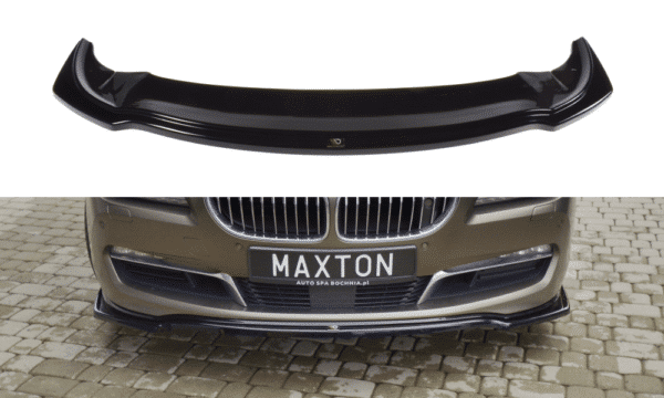 MAXTON DESIGN - Spoiler pod Predný náraznik   vhodné pre BMW 6 GRAN COUPĂ‰ , Čierny lesk
