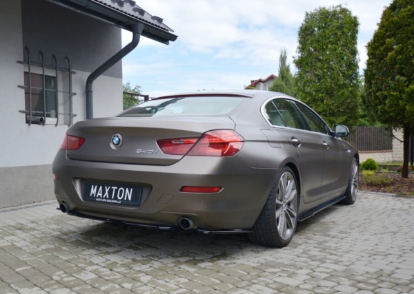 MAXTON DESIGN - Bočné difúzory zadného náraznika vhodné pre BMW 6 GRAN COUPĂ‰ , Čierny lesk – Obrázok 2