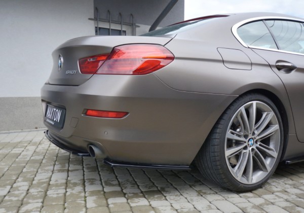MAXTON DESIGN - Bočné difúzory zadného náraznika vhodné pre BMW 6 GRAN COUPĂ‰ , Čierny lesk – Obrázok 3