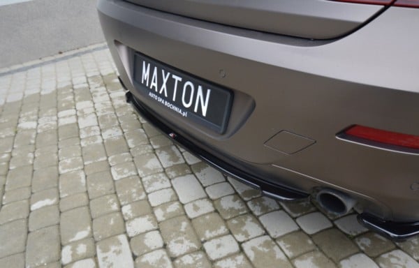 MAXTON DESIGN - Stredový spoiler pod zadný náraznik vhodné pre BMW 6 GRAN COUPĂ‰ , Čierny lesk – Obrázok 3