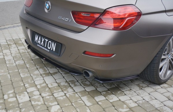 MAXTON DESIGN - Stredový spoiler pod zadný náraznik vhodné pre BMW 6 GRAN COUPĂ‰ , Čierny lesk – Obrázok 4