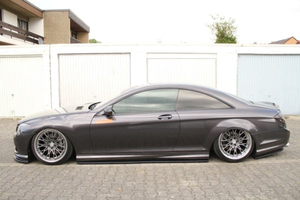 MAXTON DESIGN - Lišty pod prahy MERCEDES CL 500 C216 AMGLINE , Čierny lesk – Obrázok 2