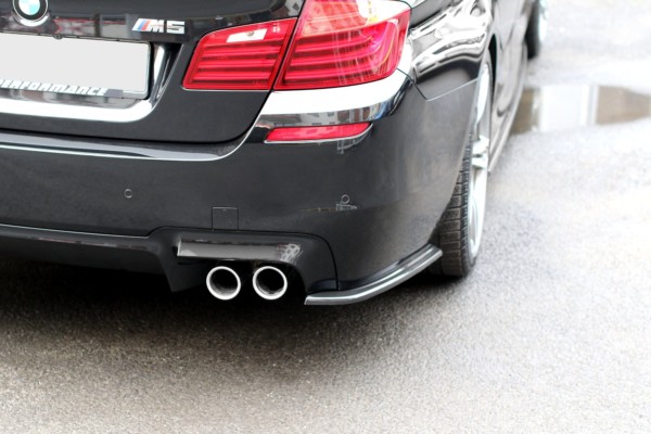 MAXTON DESIGN - Bočné difúzory zadného náraznika vhodné pre BMW M5 F10 , Čierny lesk