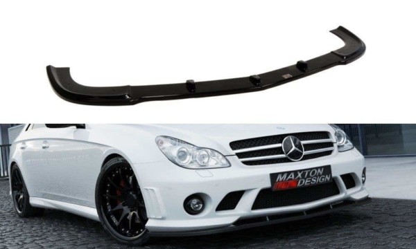 MAXTON DESIGN - Spoiler pod Predný náraznik   MERCEDES C-CLASS C219 - W204 AMG LOOK , Čierny lesk