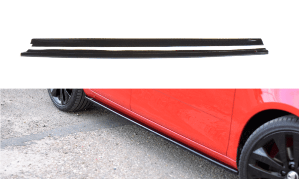 MAXTON DESIGN - Lišty pod prahy Skoda Fabia RS Mk2 , Čierny lesk