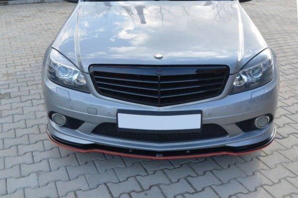 MAXTON DESIGN - Spoiler pod Predný náraznik   Mercedes C W204 AMG-Line (PREFACE) , Čierny lesk – Obrázok 2